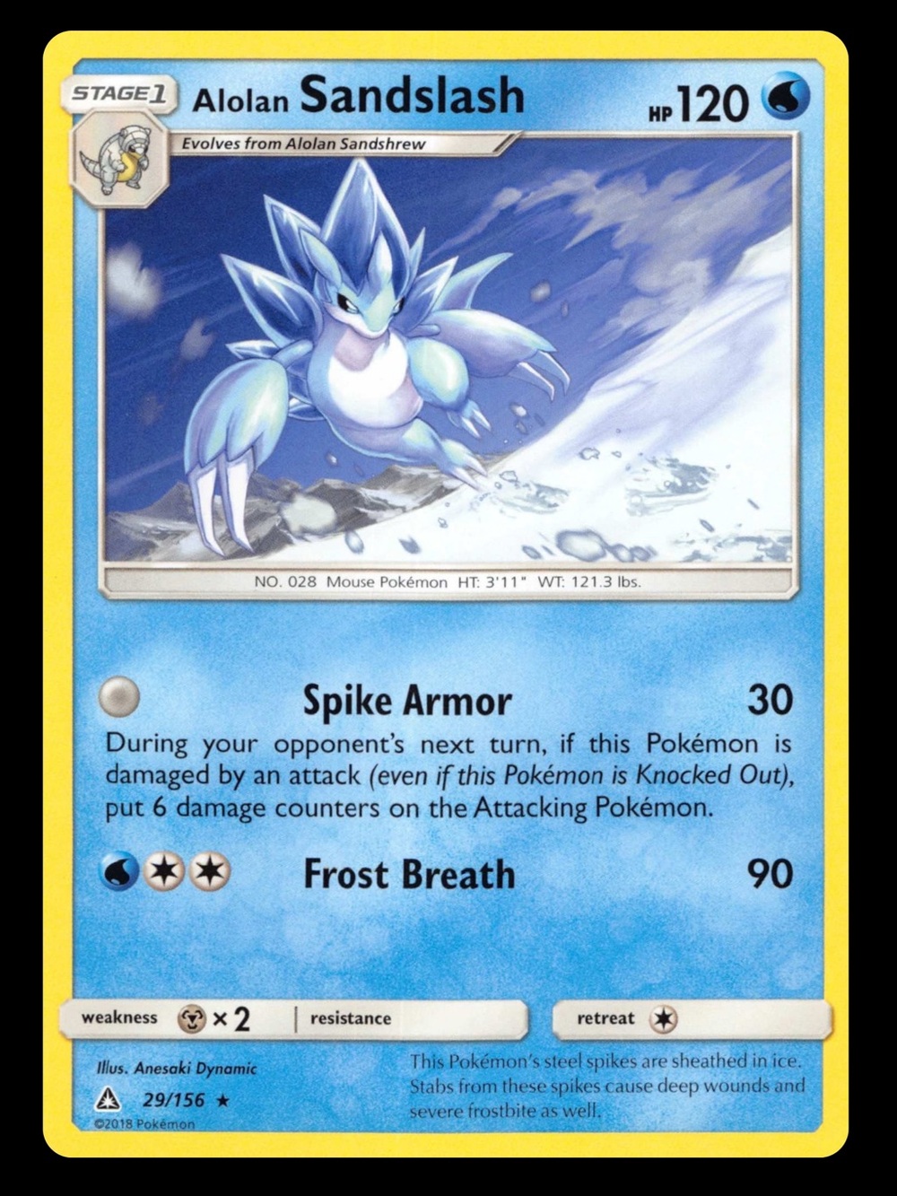 POKEMON CARD TCG - Alolan Sandslash - Ultra Prism - Rare - 29/156
